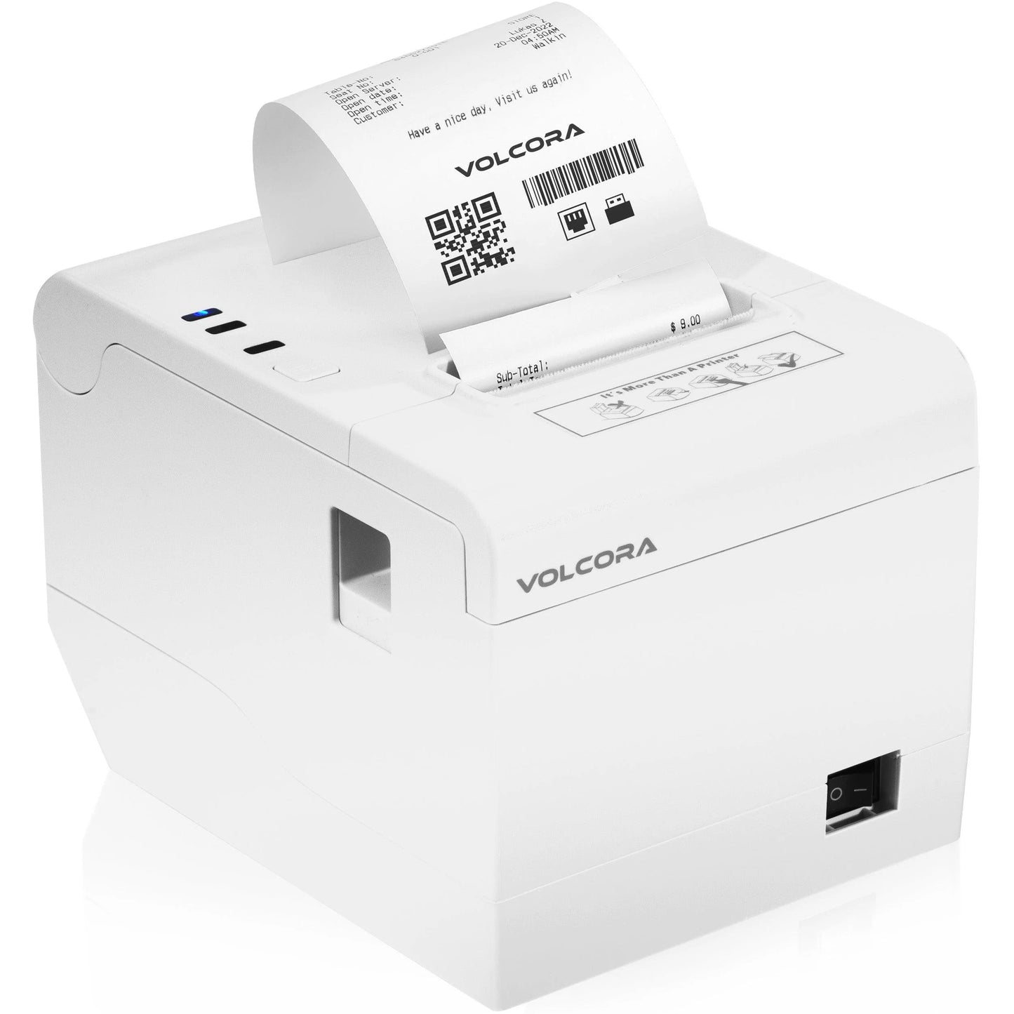 Volcora Performance 80mm Thermal Receipt Printer USB/Ethernet - V-WRP2 Series - Square